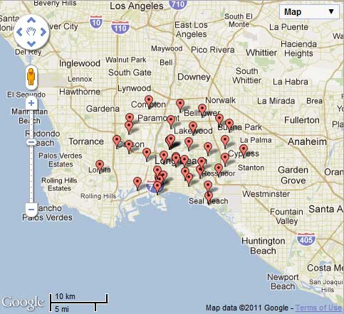 long beach supermarket delivery map